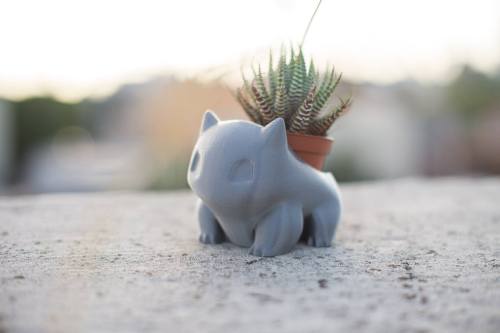 insanelygaming:  Bulbasaur Planter Created by PrintAworld via   moon83     Those cause cancer you dumb b*tch.
