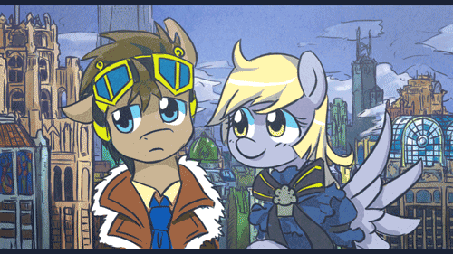 comacoat:  askclockwisewhooves:  One short snap at a windy metropolis~ (finished vision, uploading animation on tumblr is so hard :\) (also on DA )  Finished 32 frame vision for all of you, have fun : P yeah I make it pretty fast this time  So cuuuuuuute