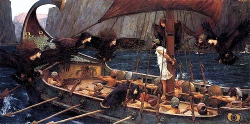 scent-of-art: Subjects in Art: Odysseus and the Sirens Leaving Hades, Odysseus and his men sailed fo