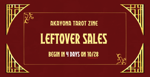 THREE DAYS UNTIL LEFTOVER SALES BEGIN!! This is the LAST chance to get physical merchandise from our