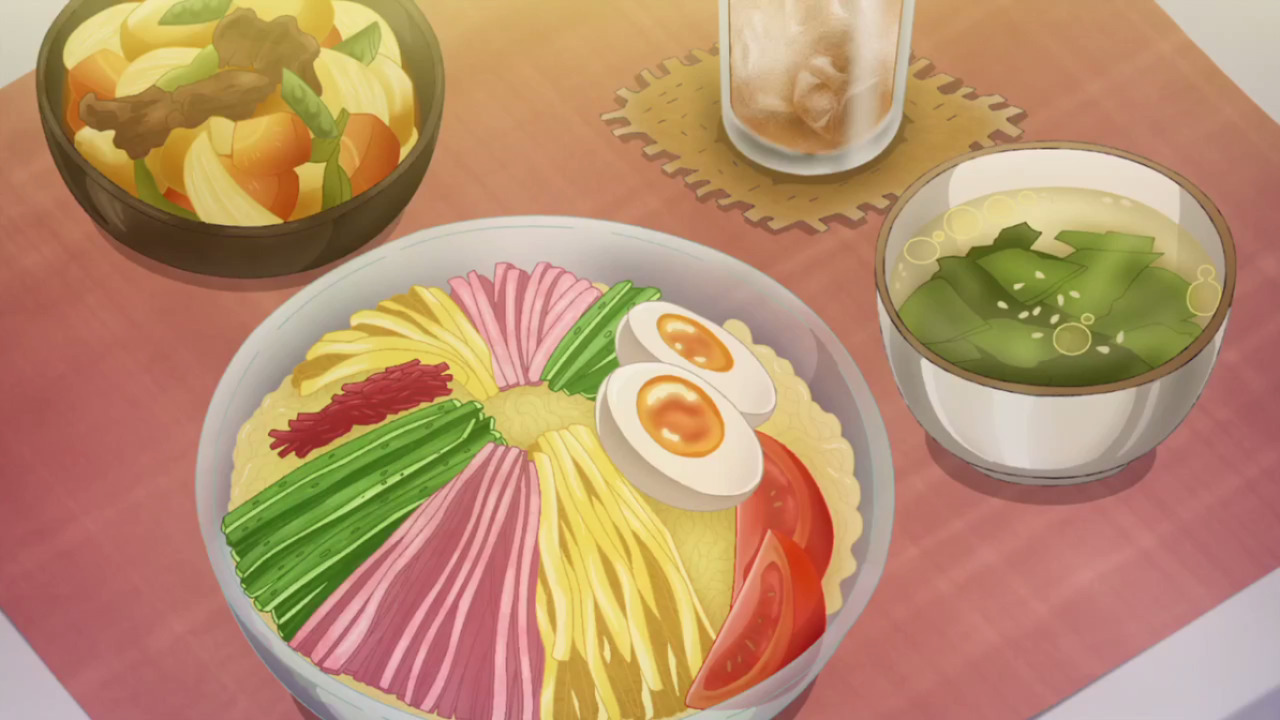 anime food! — Kuzu no Honkai – ep. 1 ramen, miso soup, vegetable...