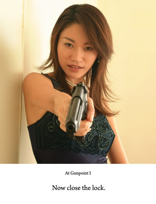 There are a few images of women with guns in my “could be used for captions” folder, but I usually prefer a more subtle approach. 