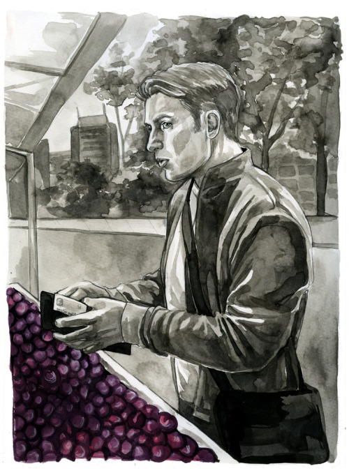 dorkbait:Steve buying some plums, perhaps for a special someone, as a thank you to Deb for supportin