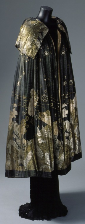 Evening Cape and DressHouse of WorthJacques WorthGold fish design by Jean Dunand1925Image Sourc