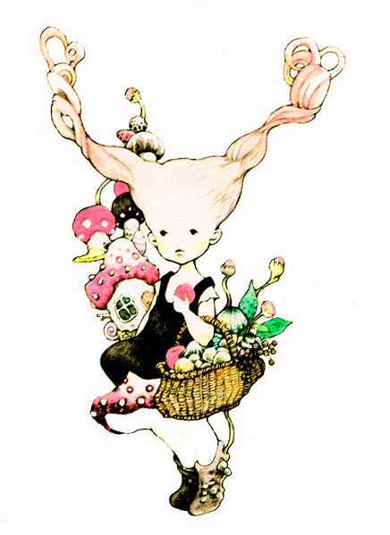 trungles:  Illustrator Yamada Uduki.  They remind me of modern-day Kewpies. 