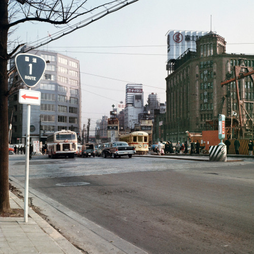  A general view of the Hibiya Crossing on January 7, 1964 in Tokyo, Japan. 