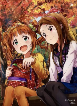 wholesomeyuri: ✧･ﾟ: *✧ Seasonal YayoIori ✧ *:･ﾟ✧  ♡ Characters ♡ :   Yayoi Takatsuki ♥ Iori Minase   ♢ Anime ♢ : The iDOLM@STER  (AL, A-P, KIT, MAL)   ☆ Source ☆ : twitter .｡*ﾟ+.*.｡ Art by   Ayano Yuu   ｡.*.+*ﾟ｡.