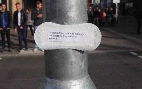 “Imagine If Men Were As Disgusted With Rape As They Are With Periods,” Street Art Activist Elonë