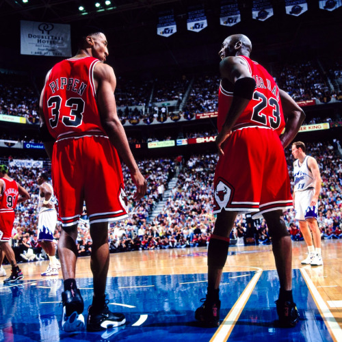 Michael Jordan and Scottie Pippen 1998 NBA Finals