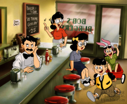 yeoldegaganddoodle:  Bob’s Burgers, 1943.(I told ya I’d revisit this AU!)