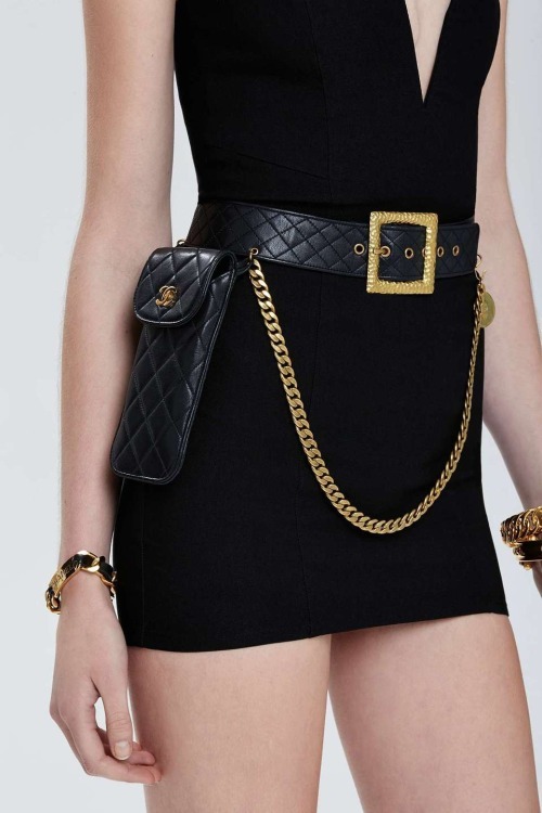 High Heels Blog wantering-blog: LBD Belt Bag  Vintage Chanel Quilted… via Tumblr