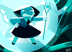 weirdlyprecious:  Aquamarine 💧”that’s the problem with you fusions… sooner or later you all get… sentimental” 