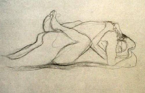 Recumbent Lovers:  Klimt