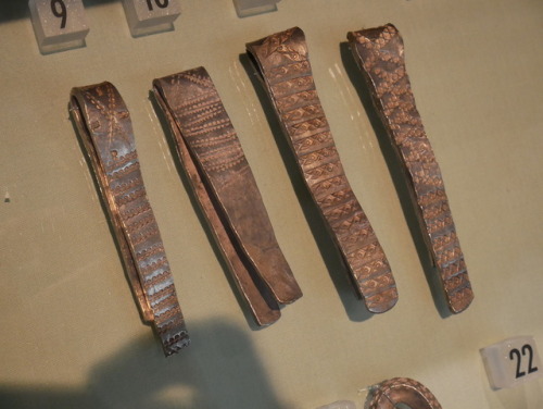 Viking replica 10th or 11th CE ‘Hogback’ stone from the Wirral, Liverpool, Viking silver bands and a