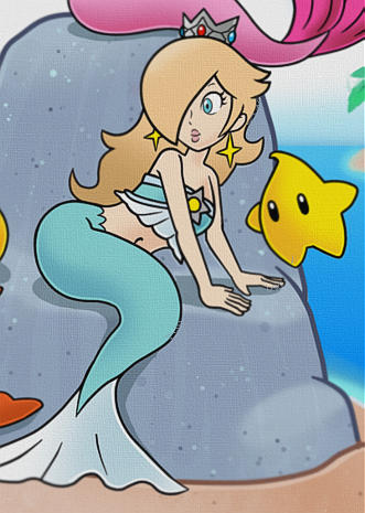 speedyssketchbook:  firegon55:  Official art of Peach, Daisy, and Rosalina as Mermaids. I wish I could’ve found the original version but whatever.  I would like to know what this belongs to.  :o  None the less, plans for mermaid stuffs….rising….