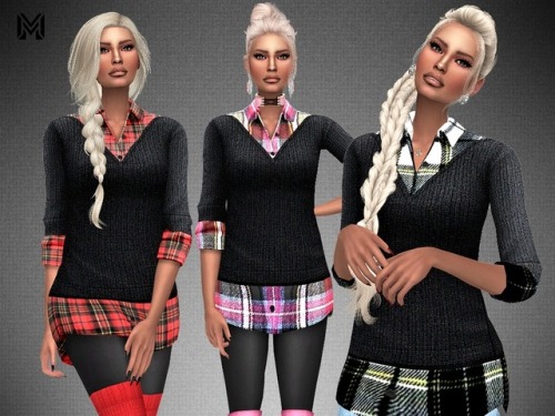 martyp8:MP Collar (Plaid Version) Shirts by MartyP DOWNLOAD AT TSR 