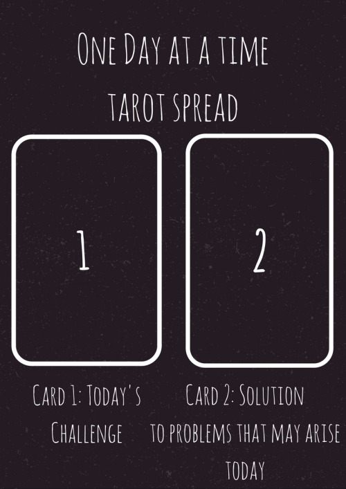 mothwing-tarot: I made a super quick and simple tarot spread based on taking things &ldquo