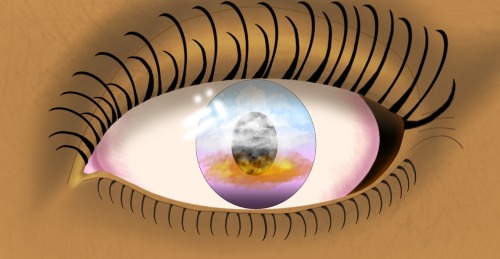 Every Now And Again I Feel Like Drawing A Random Eye With Something Inside The Iris. I Know It's Been