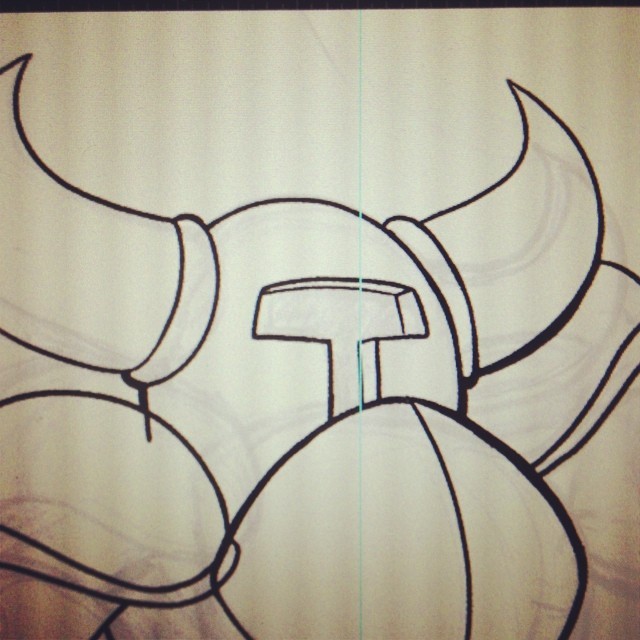 Can you dig it? #shovelknight #shovel #yachtclubgames #fanart #cleanup #inking #lines #sketch #pixelhedgehog