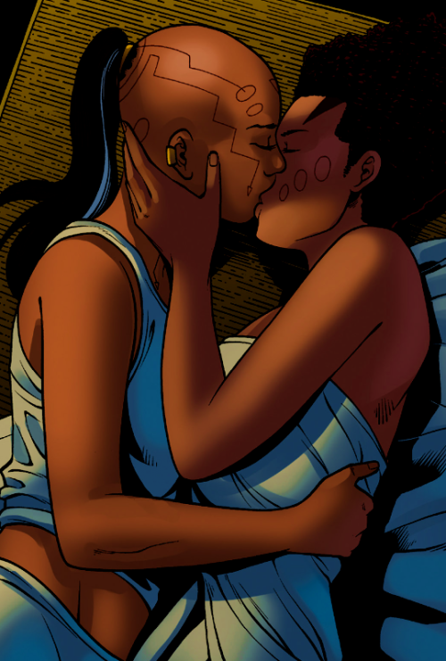 lgbtincomics:Ayo and Aneka in Black Panther: World of Wakanda #5