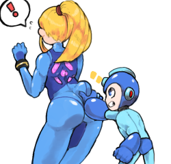 grimphantom:  inkerton-kun:  NOW I’VE GOT YOUR POWER  LOL didn’t expect fanart soon XD  Megaman got&hellip;..Booty Grope &lt; |D&rsquo;&ldquo;&rsquo;