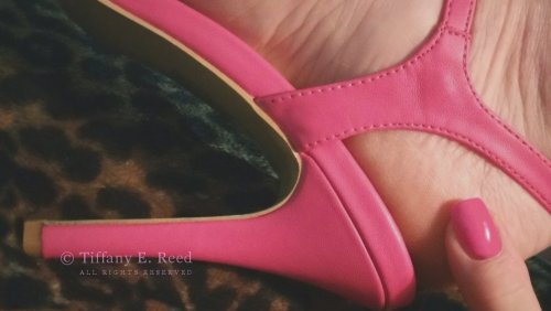 “FANCY FUCHSIA” ~ © Tiffany E. Reed ~ Fuchsia heels &amp; matching nails!● Please don’t steal credit