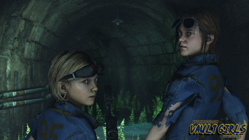 vault-girls:  Vault Girls Episode: 08 ‘Down Under’  Beneath the world lies a maze of pipeline leading everywhere and nowhere. With no other options, the Vault Girls are forced to find their way out…  Lost and alone,  can they survive the horrors