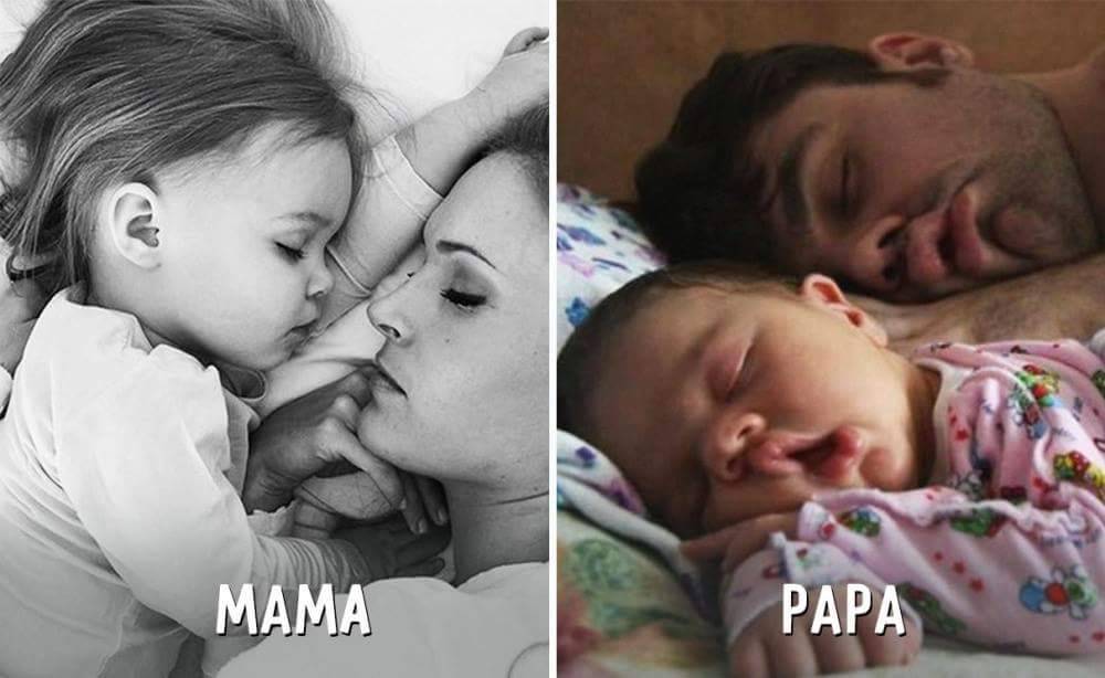 k-rlol:  Con mamá / con papá 