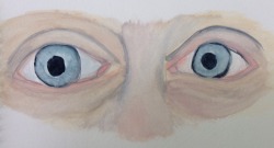 hgladdingart:  Eye self Portrait. Watercolour