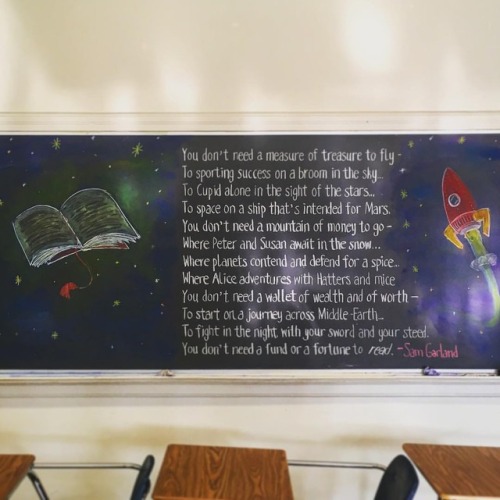 This year’s chalkboard mural