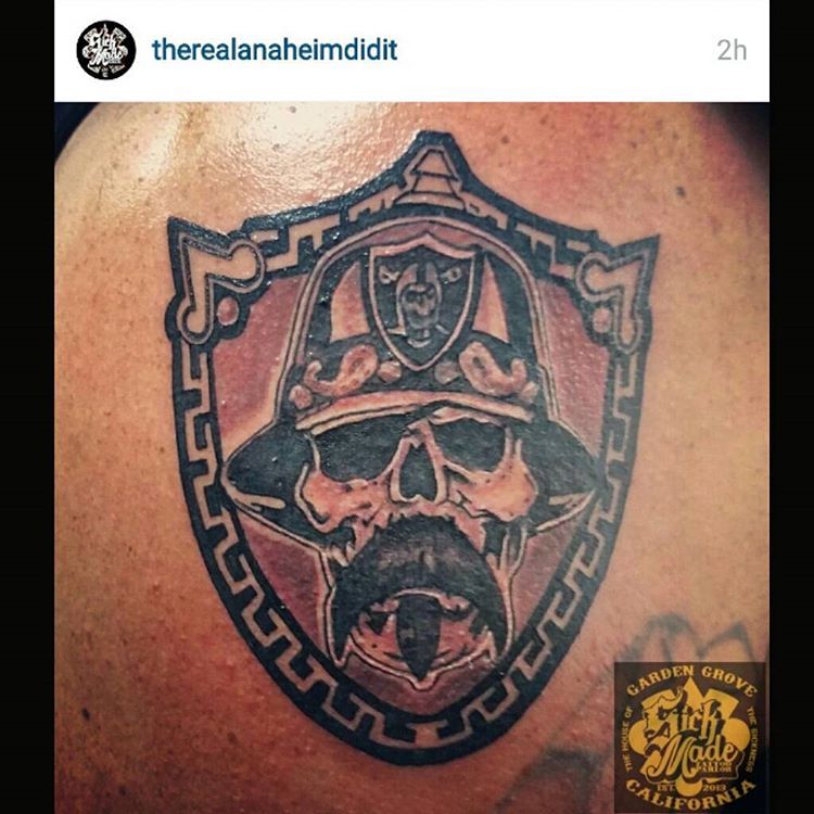 Tattoo uploaded by Charlie Connell  You know that Raiders fans are reppin  some sick tattoos Via IG  dzulinklounge  Tattoodo