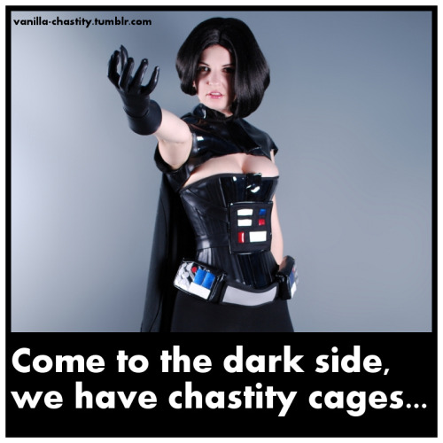 Porn Pics vanilla-chastity:  Come to the dark side,