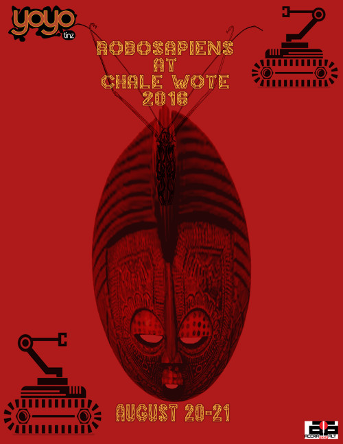 Chale Wote 2016(‪#‎SpiritRobot‬): yoyo tinz ‪#‎RoboSapiens‬ will be stationed inside the Old Kingswa