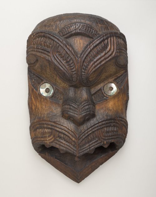 bm-pacific: Gable Mask (Koruru), ca. 1860, Brooklyn Museum: Arts of the Pacific IslandsCarved wooden