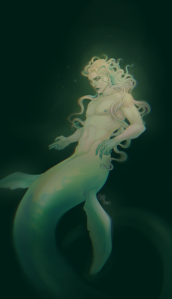 Neuvillette As A Mermaid? Or Some Kind Of Sea Creature? Idk, I Just Wanted To Draw Him Like That.