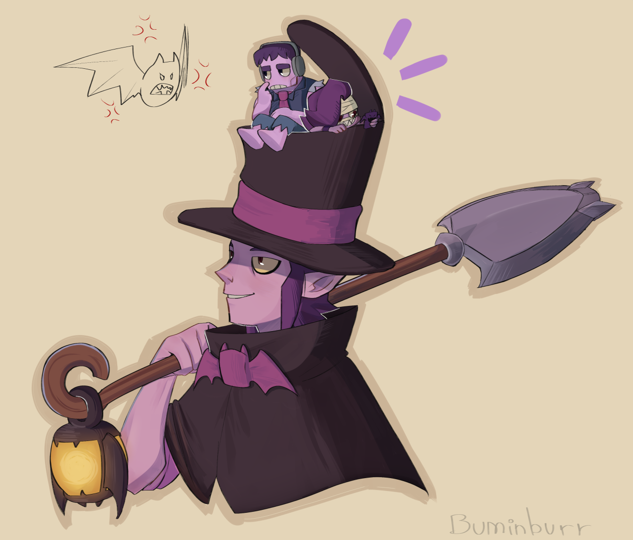 Vaaaaaaaale Undead Trio But - fan art brawl stars mortis