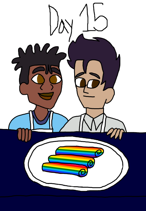 Ohhh Rainbow Pride Rolls. That sure looks tasty Troy and Benson (of Kipo and the Age of Wonderbeasts