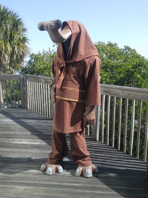 Momaw Nadon (Hammerhead) from the Star Wars cantina. My dad’s scratch built alien costume for 