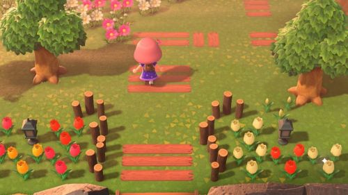 A wood plank path and border I made for Meowsland!There are a lot of variations for this path, so th