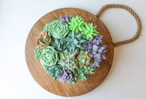 skauen: fleshcircus: sweetoothgirl: How to Make a Buttercream Succulent Cake Want @bernesemoun