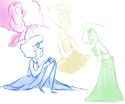 lionzart:  i went on this website called renttherunway and found a bunch of dresses and got inspired, but every green dress they had was so big and long that any of them would probably swallow peridot 