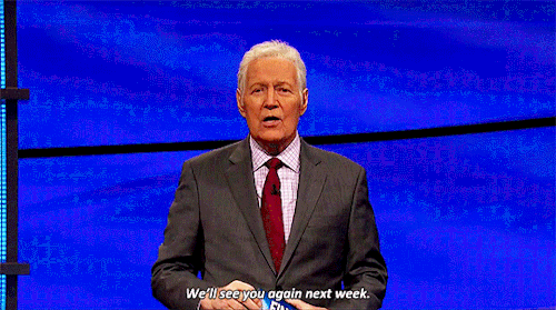 stevenrogered:Alex Trebek’s final sign-off on his last taping of Jeopardy! 