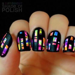 viral-creek:  Multi-Color Nail Art Design