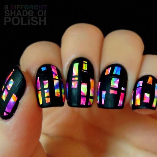 Porn photo viral-creek:  Multi-Color Nail Art Design