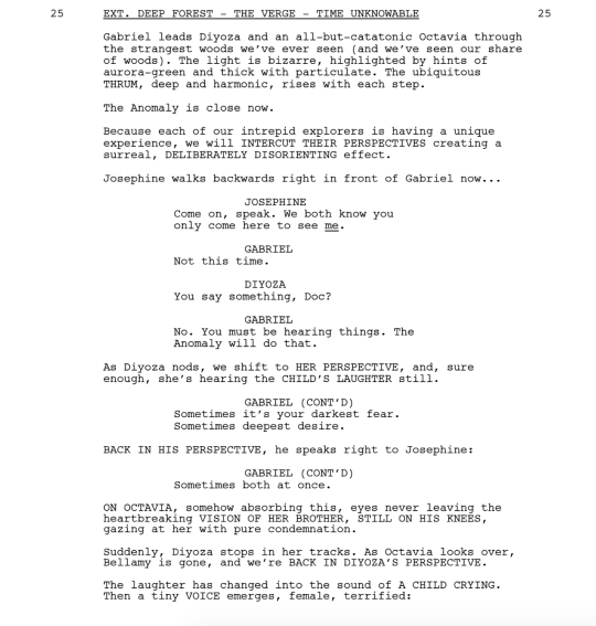 Welcome to this week’s first Script to Screen! Episode 608 was written by The brilliant Miranda Kwok and directed by April Mullen. First up, our heroes make it to the verge of the mysterious anomaly. 