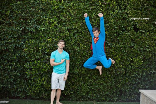 frombeirutwithlove:  fuckyeahcolbymelvin:  Engagement Photos~ Colbra (Colby Melvin and Brandon Brown) Photos by Gabriel Gastelum (preview here) and WDPhototINC.   Omg the superman thing :’((( 