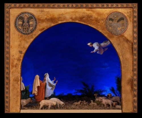 ADVENT CALENDAR DAY 18Diorama of the Annunciation to the Shepherds by Winfred S. Hyatt, made around 