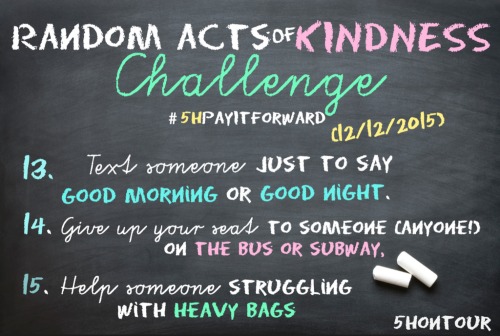 Let’s keep spreading positivity one random act of kindness at a time✨! Here’s challenge 