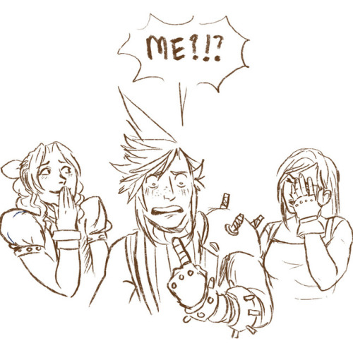 icarus-doodles:If I were Reeve, I’d totally use Cait Sith to mess with Cloud. Nothin’ li