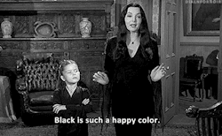 dialnfornoir:Morticia Addams   Black   Yes! 